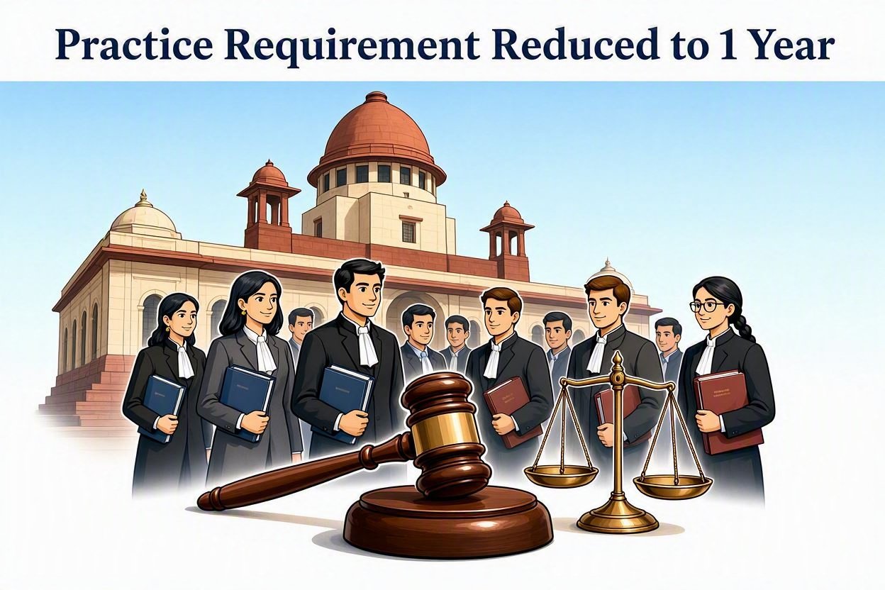 Supreme Court Reduces Judiciary Practice Requirement from 3 Years to 1 Year