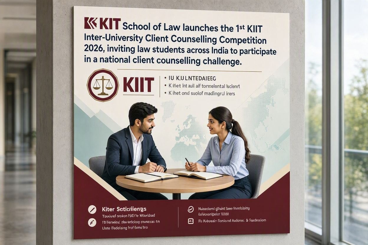 KIIT Legal Services Clinic Invites Registrations For 1st KIIT Inter-University Client Counselling Competition 2026