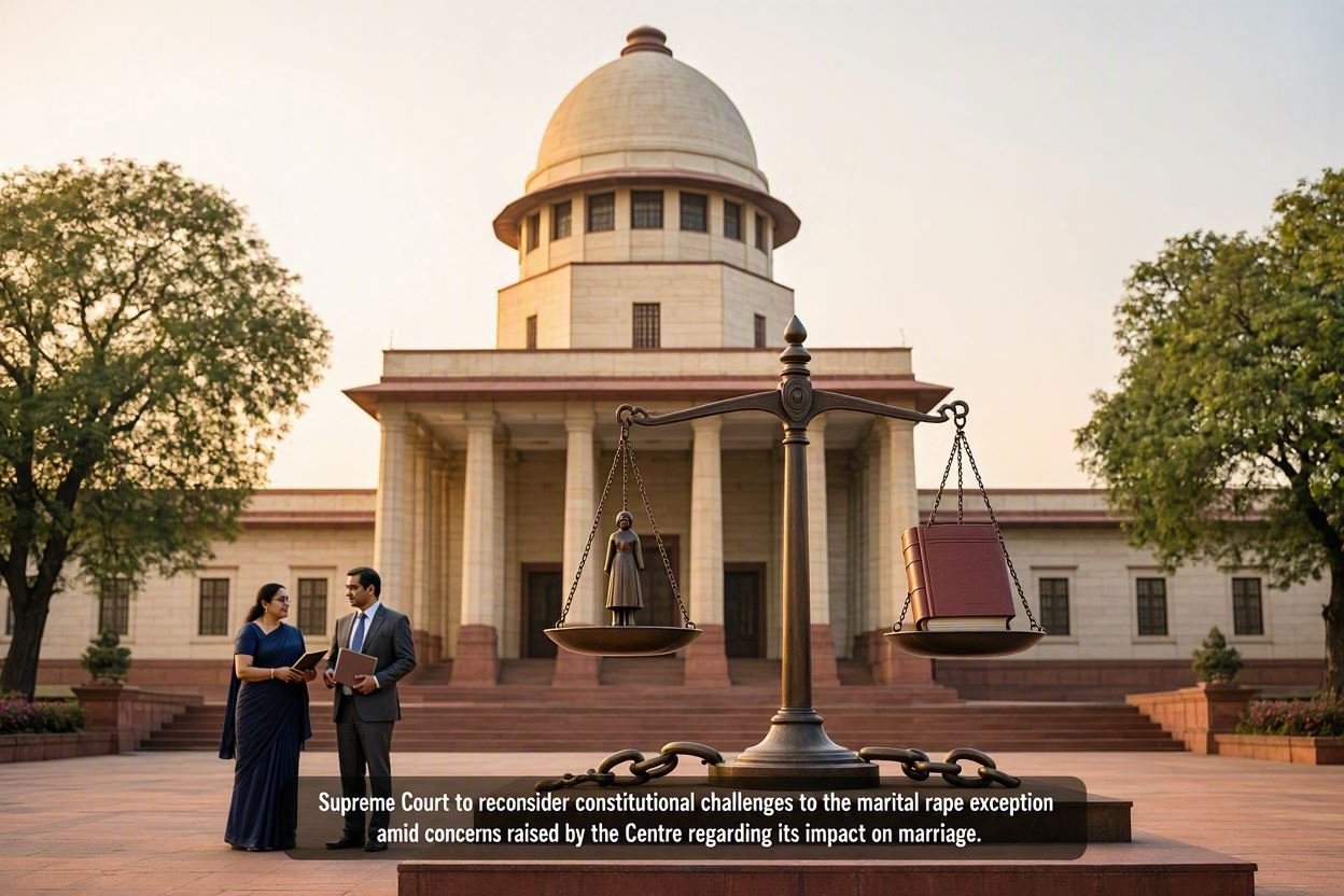 Supreme Court to Revisit Marital Rape Exception; Centre Raises Concerns Over Impact on Institution of Marriage