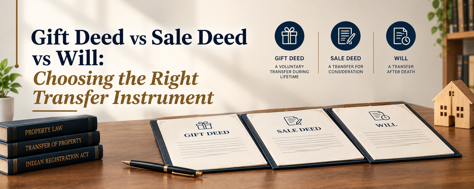 Gift Deed vs Sale Deed vs Will: Choosing the Right Transfer Instrument
